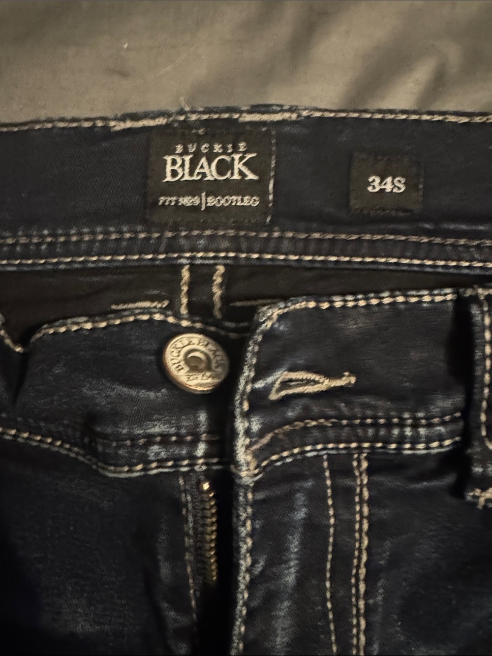 Buckle Black Men's Bootcut Jeans in Dark Blue Denim - Picture 2 of 4